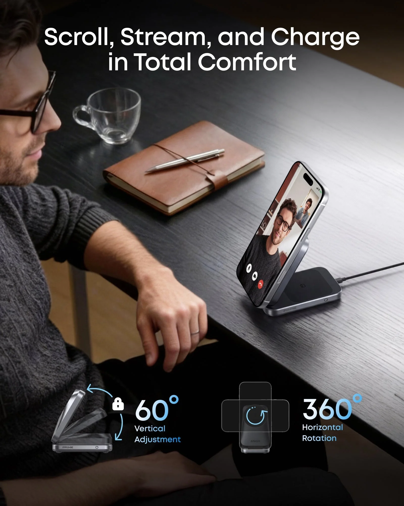 Anker Prime Wireless Charging Station (3-in-1, MagGo, AirCool, Foldable) - Image 6