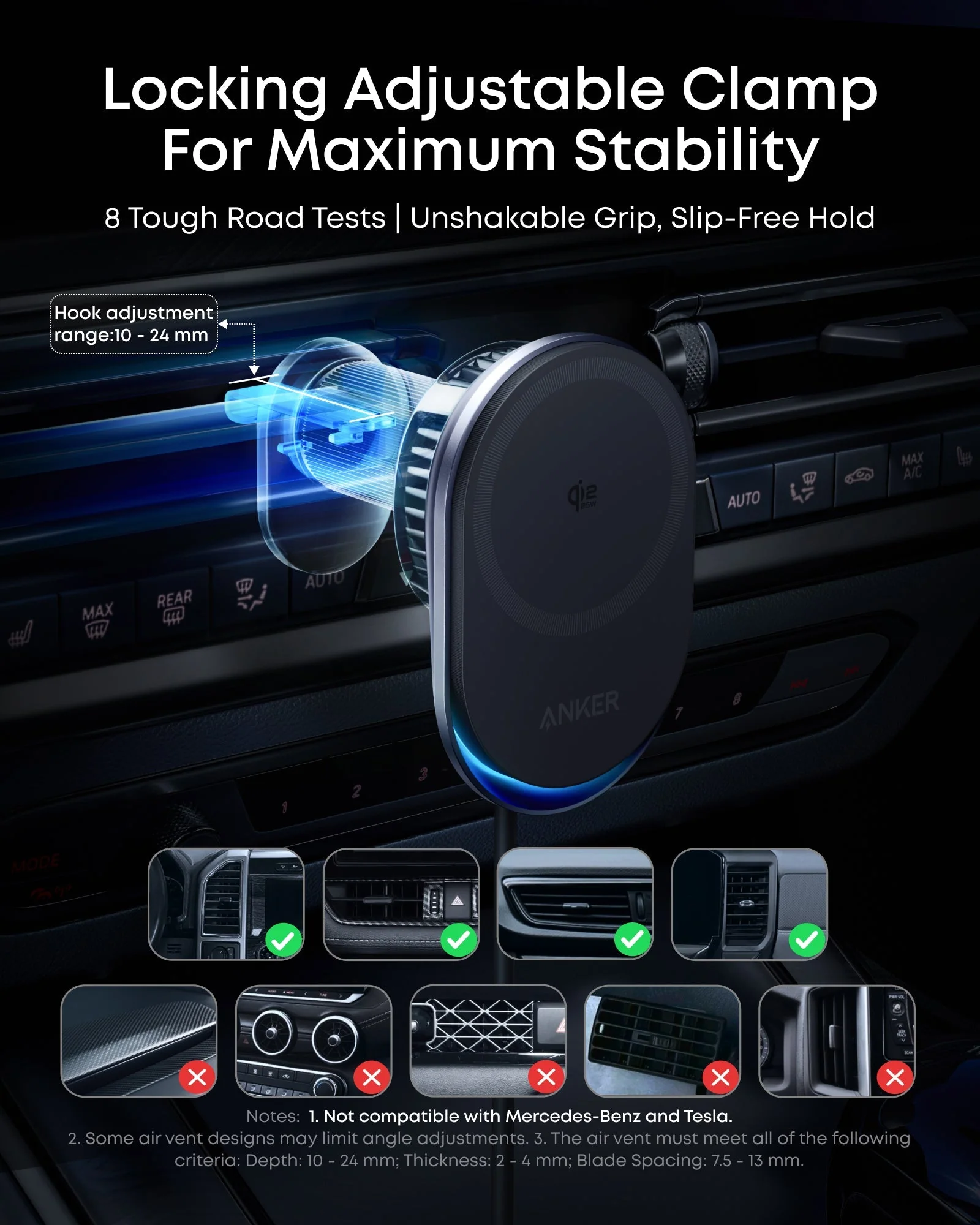Anker Prime Wireless Car Charger (MagGo, AirCool, Pad) - Image 2