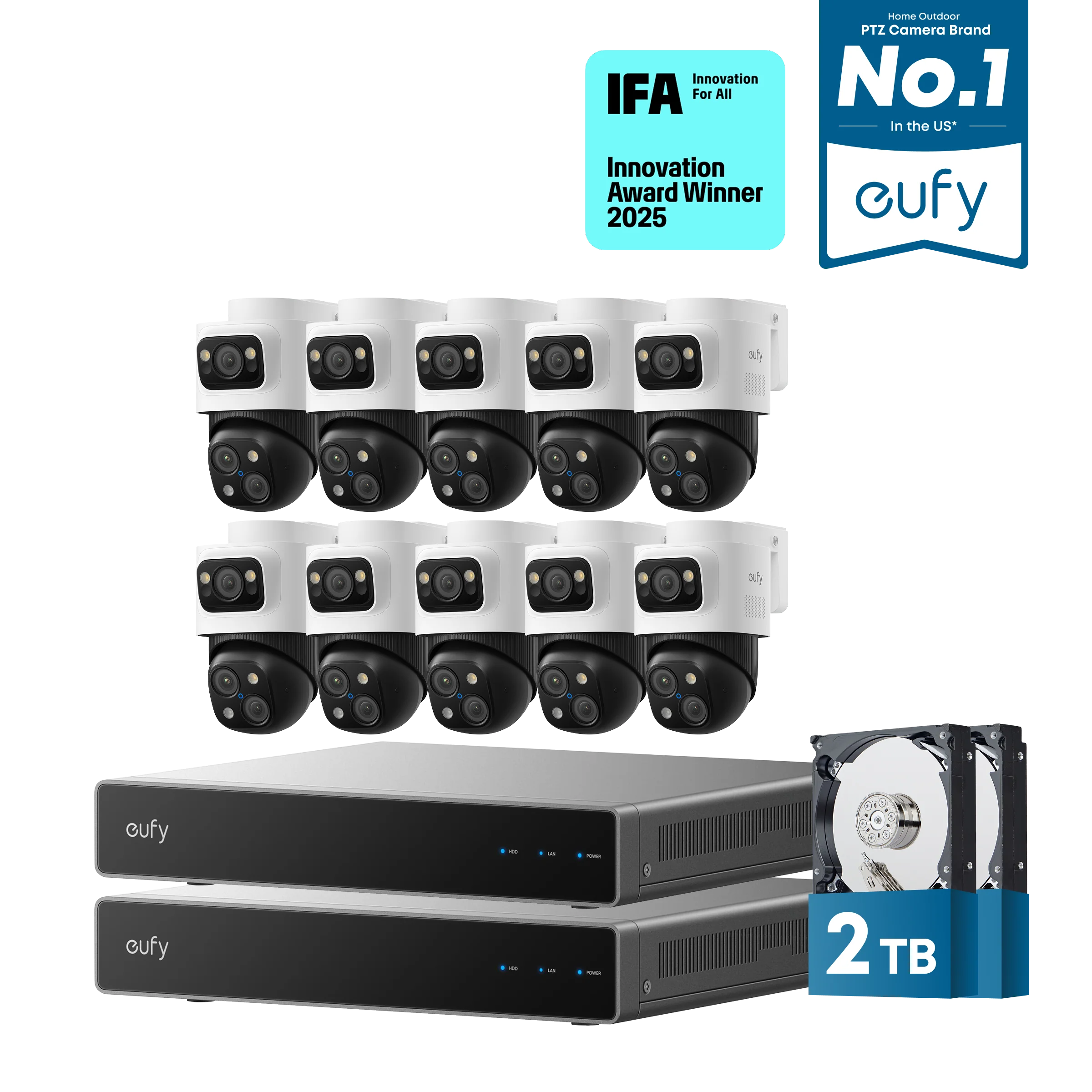 eufy Dual-NVR PoE System with 10 PoE Cam S4 - Image 2
