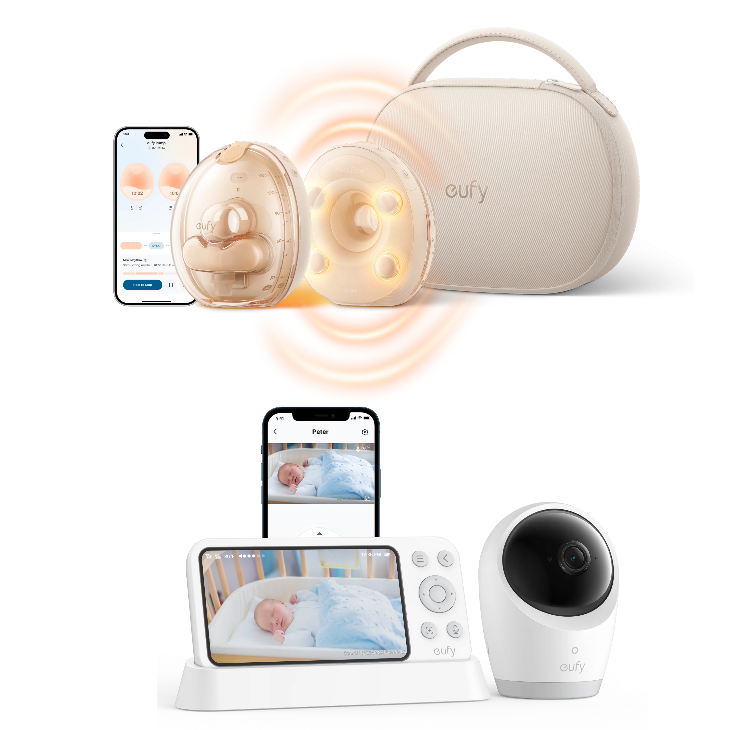 eufy Wearable Breast Pump S2 Pro & Baby Monitor E21
