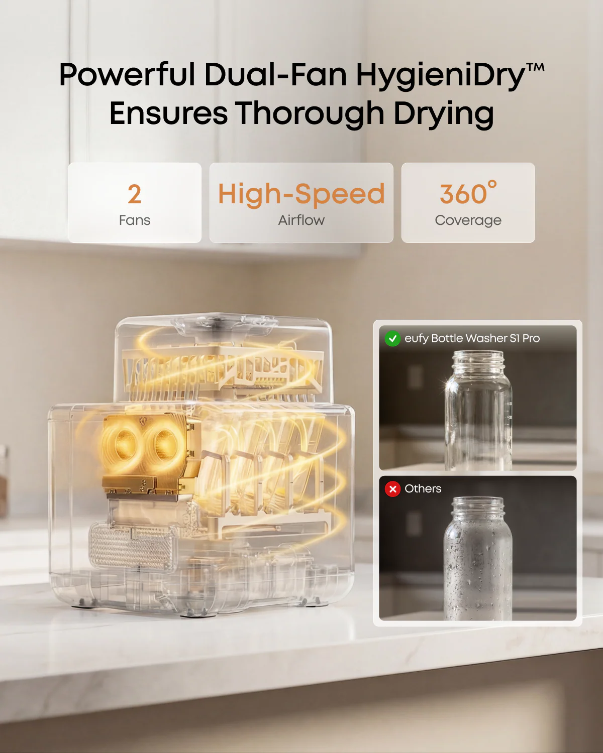 eufy Baby Bottle Washer S1 Pro + 6-Month Essential Cleaning Kit - Image 6