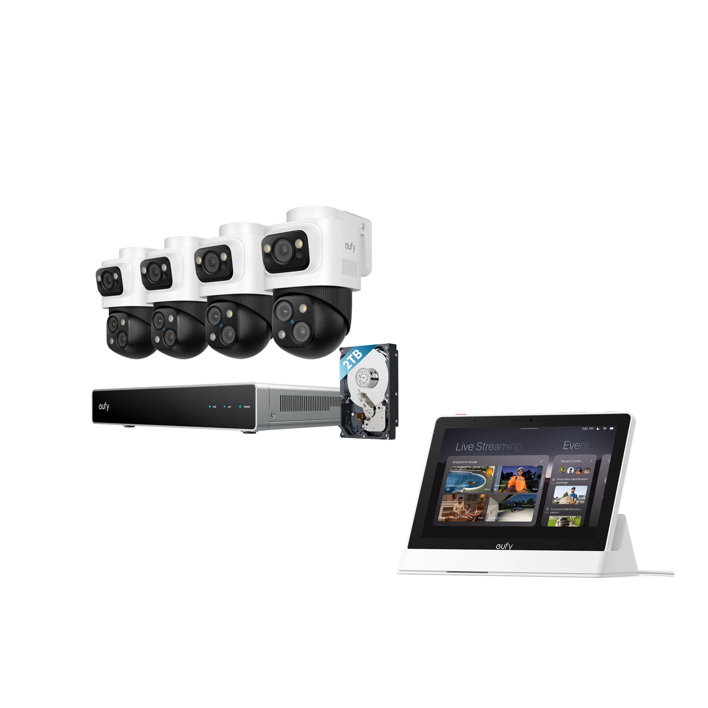 eufy Smart Display E10 + eufy PoE NVR Security System S4 Max