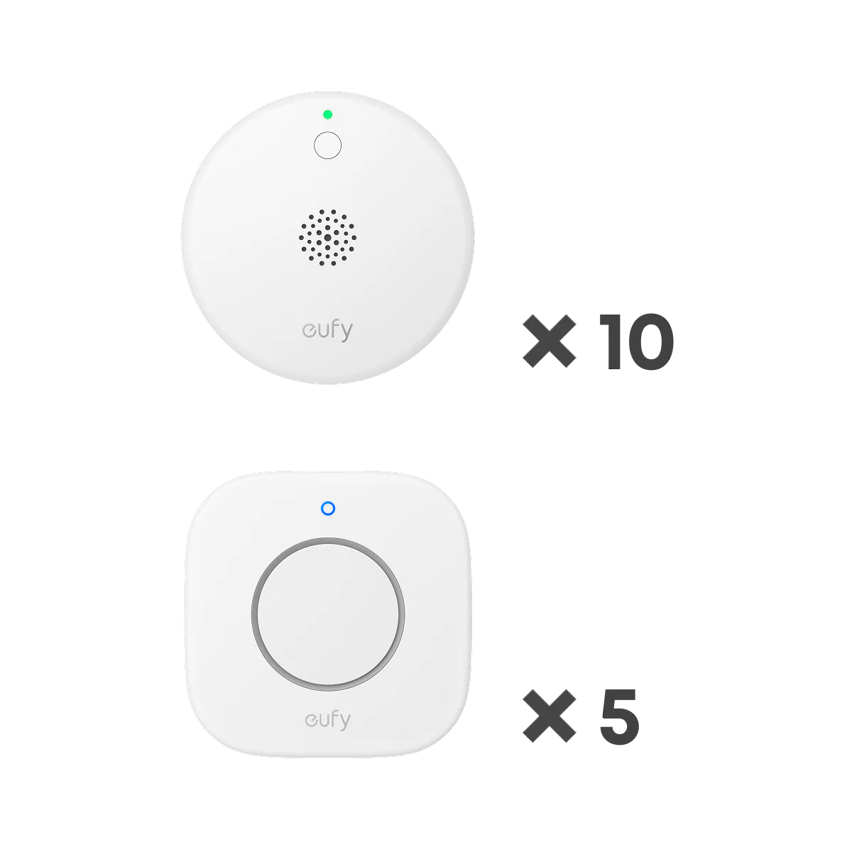 eufy Smoke Alarm E10(10 Pack)+ eufy Indoor Siren E20(5 Pack)