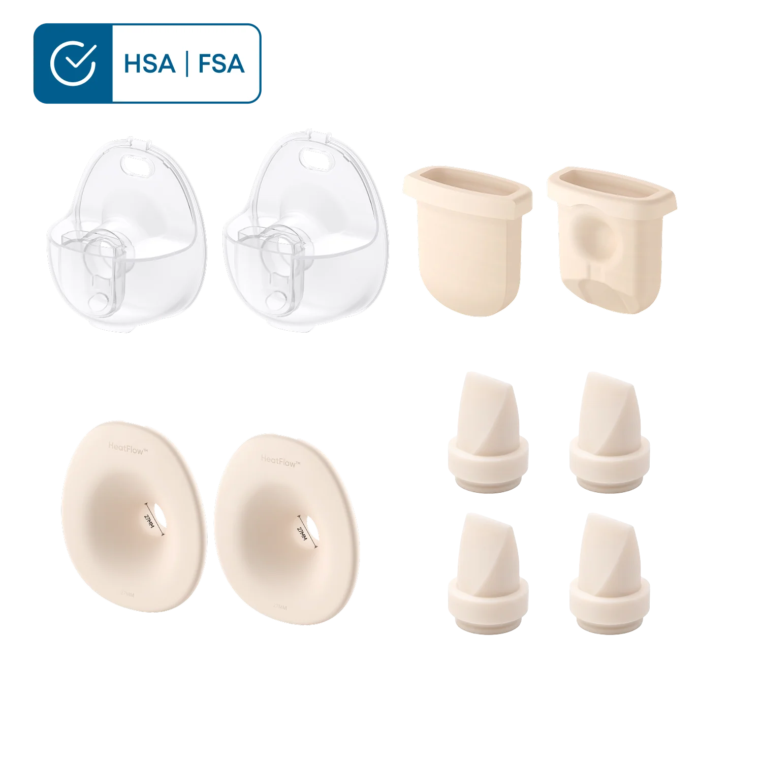 eufy Breast Pump Accessories Bundle (27mm Flange)