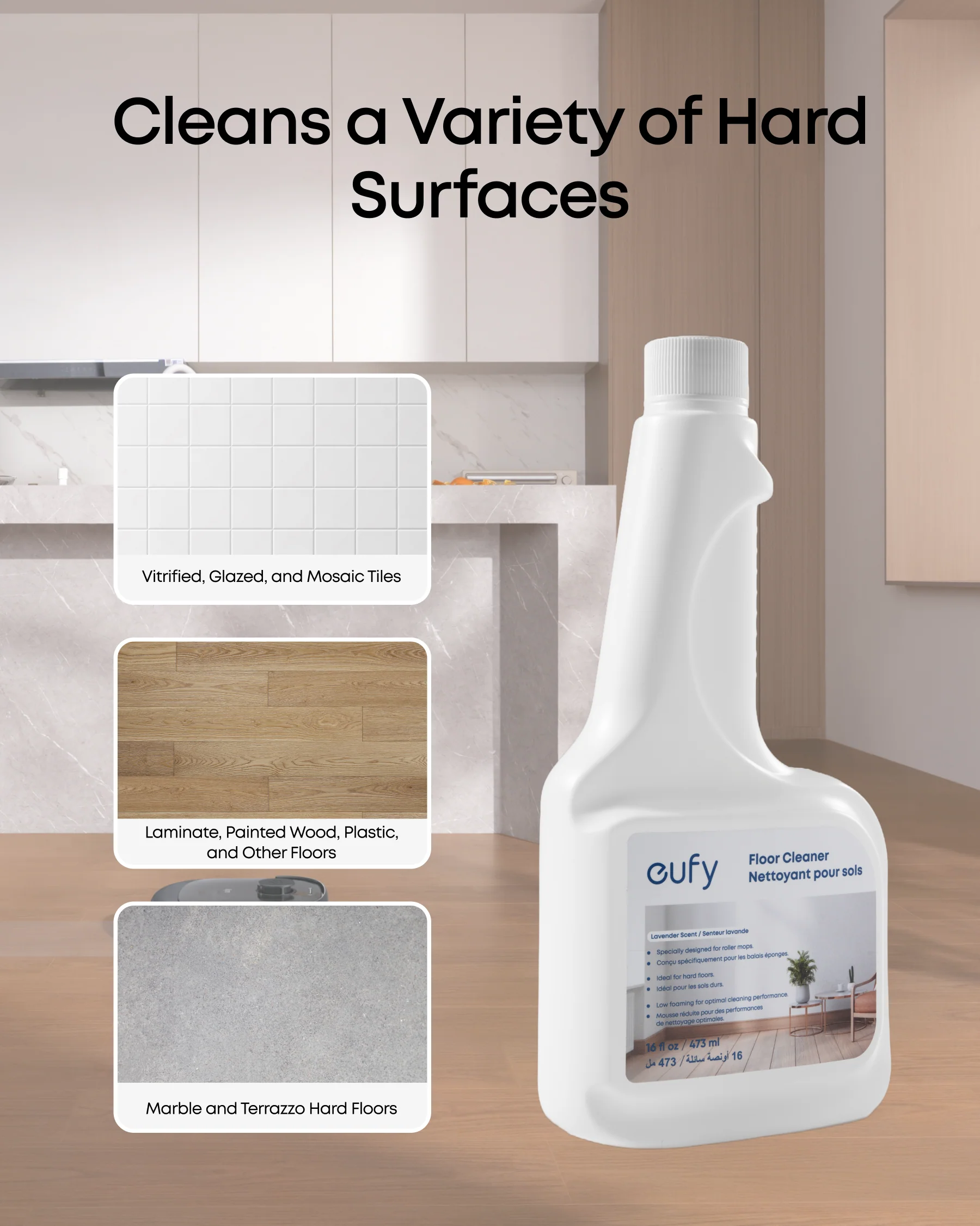 eufy Floor Cleaner, Ready to Use, 473 ml, Floor Cleaner, Accessory Compatible with eufy E28 & eufy C28 - Image 5
