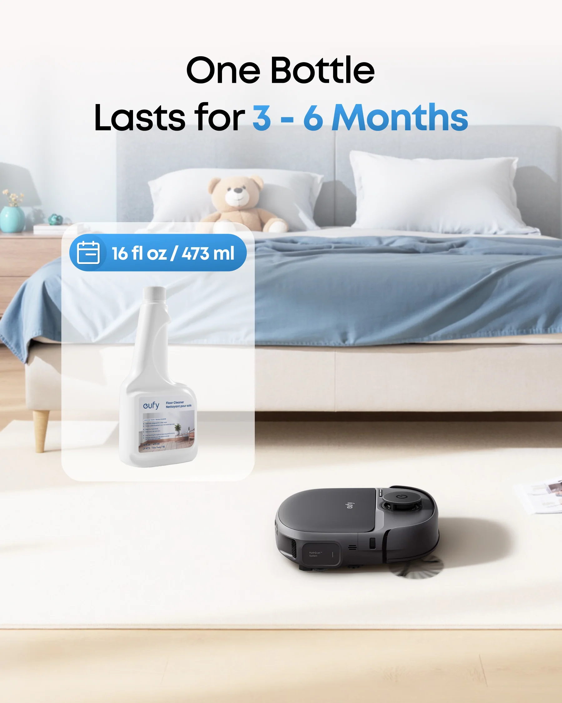 eufy Floor Cleaner, Ready to Use, 473 ml, Floor Cleaner, Accessory Compatible with eufy E28 & eufy C28 - Image 6