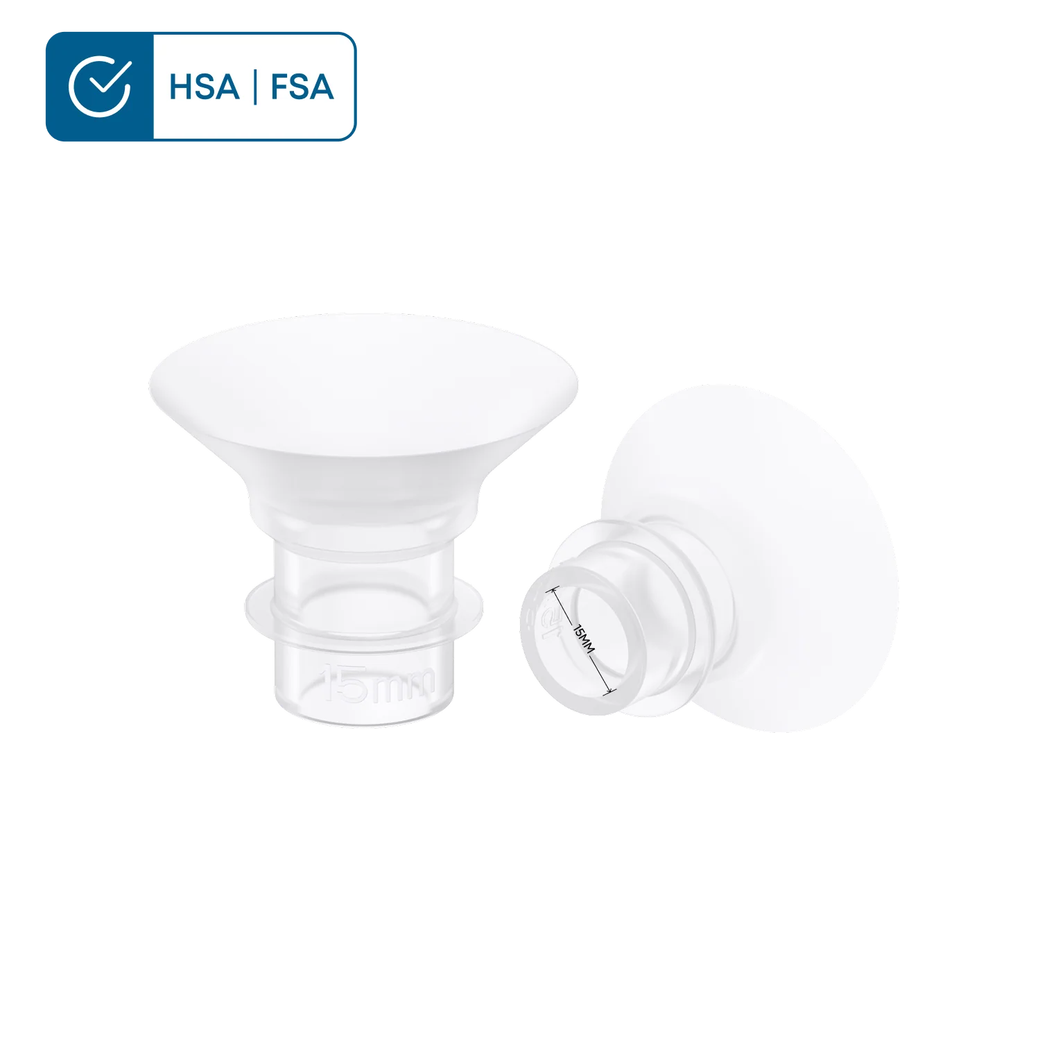 eufy 15mm Sizing Insert (2-Pack) for Wearable Breast Pump E10/E20/S1/S1 Pro